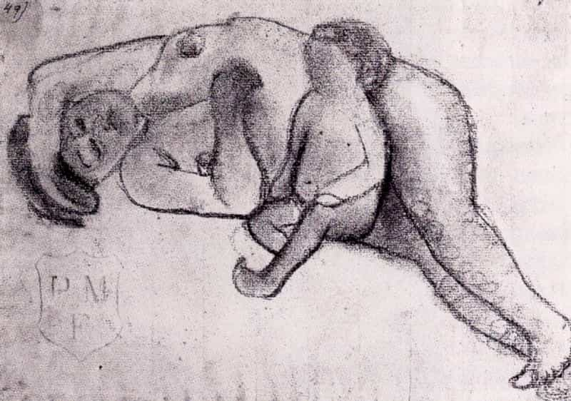 مادر غنوده با بچه، اثر Paula Modersohn Becker 1876-1907