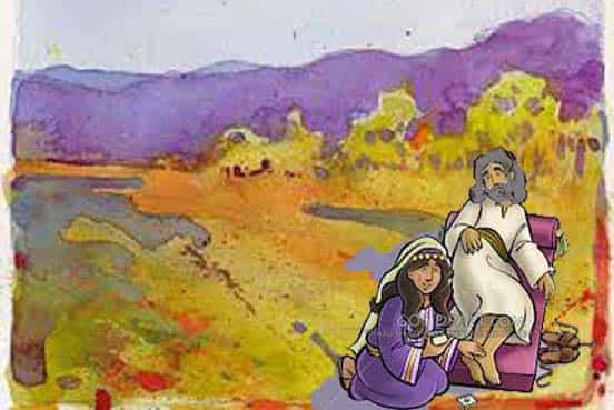 دختر تَرسا مرهم را بر پاهای حضرت شیخ میمالد