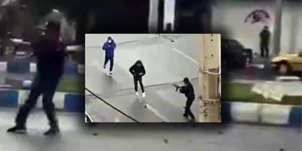 دو تصویر از تیراندازی مستقیم به مردم معترض، شهریار، ۲۶ آبان ۱۳۹۸