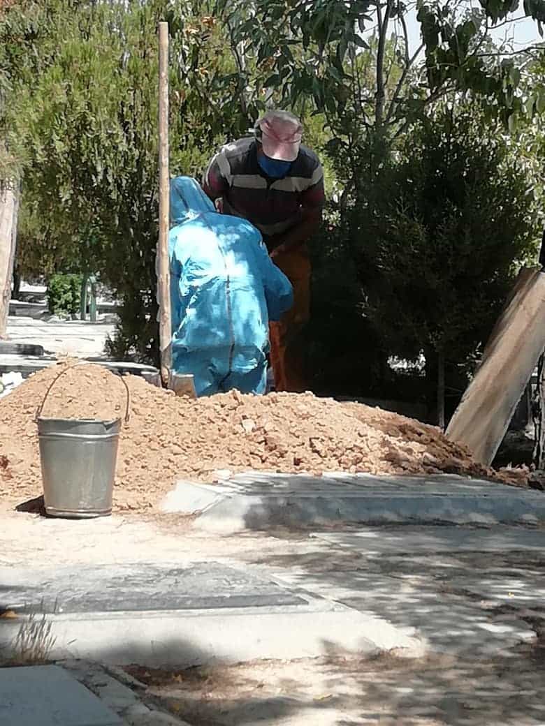 تدفین، درگذشته از کرونا