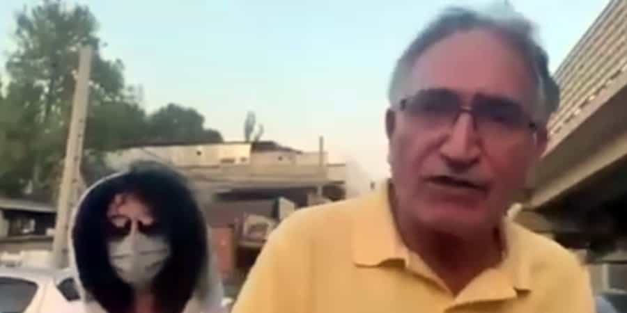 محمد نوریزاد و نرگس محمدی، ۳ شهریور ۱۴۰۰ در برابر زندان اوین