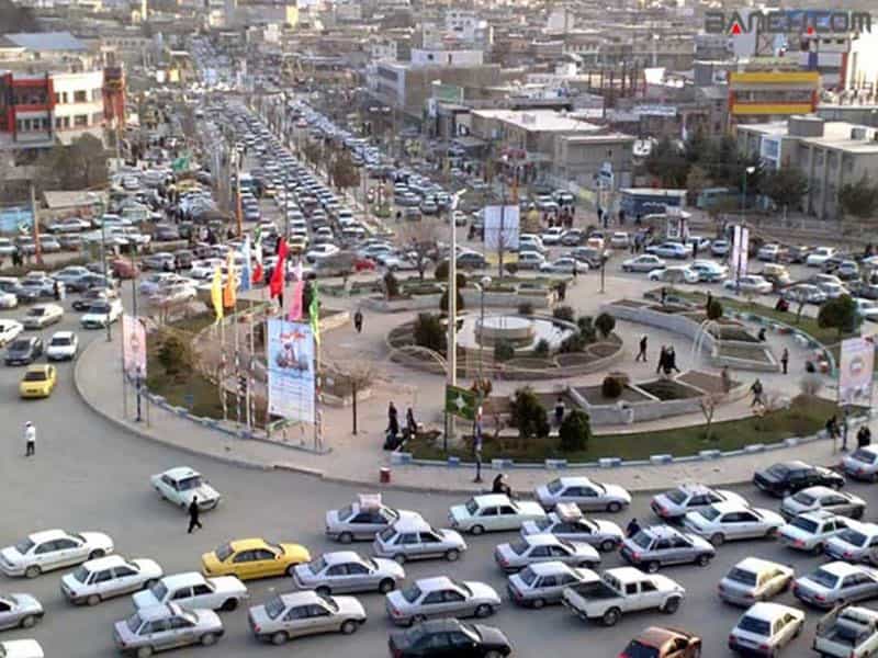ترافیک و ازدحام در خیابانهای مرکزی بانه