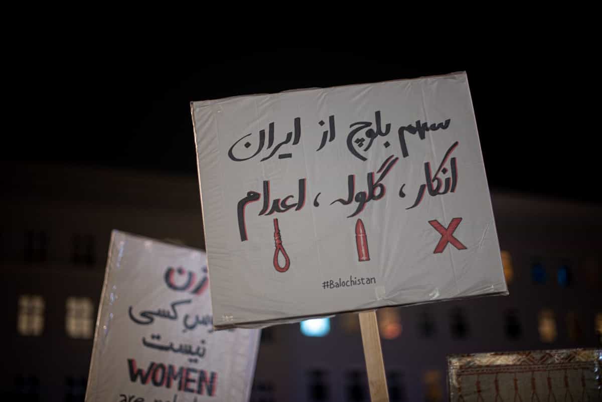 تجمع در حمایت از بلوچستان، برلین، دوم دسامبر ــ عکس: بابک بردبار