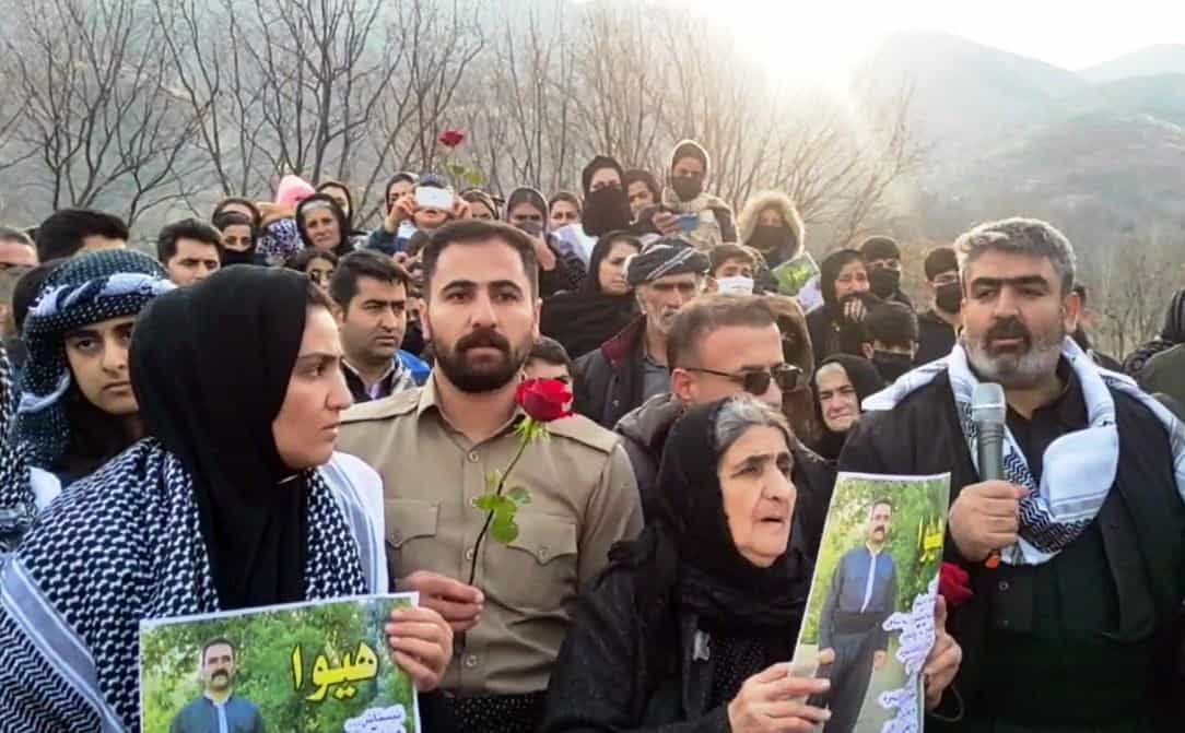 مراسم چهلم هیمن حمزه از اهالی روستای بیوران سردشت، ۳۰ آذر ۱۴۰۱