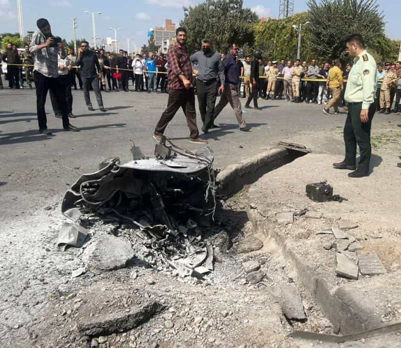 بخشی از یک موشک که در شهر گرگان سقوط کرد