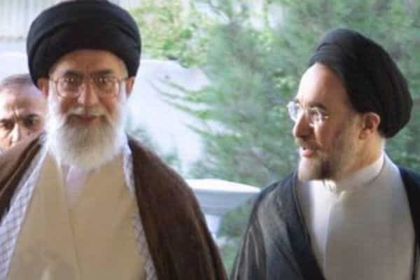 مطهری از برخورد دوگانه با خاتمی و احمدینژاد انتقاد کرد ـ محمد خاتمی در کنار علی خامنهای