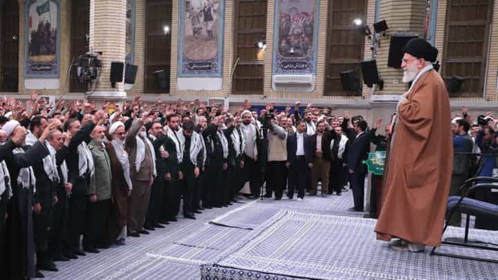 خامنهای در دیدار با بسیجیان، ششم آذر ۱۳۹۸، پس از سرکوب خیزش آبان