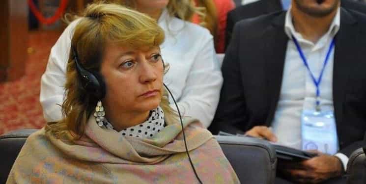 «هیلا میفیس» فعال آلمانی در بغداد (عکس: خبرگزاری فارس، الحدث، توییتر)