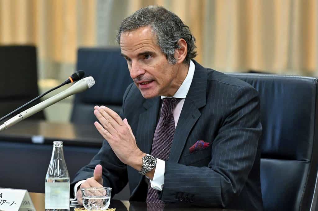 رافائل گروسی، مدیرکل آژانس بینالمللی انرژی اتمی در حال صحبت