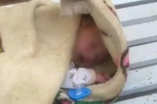 کودک رها شده در زباله