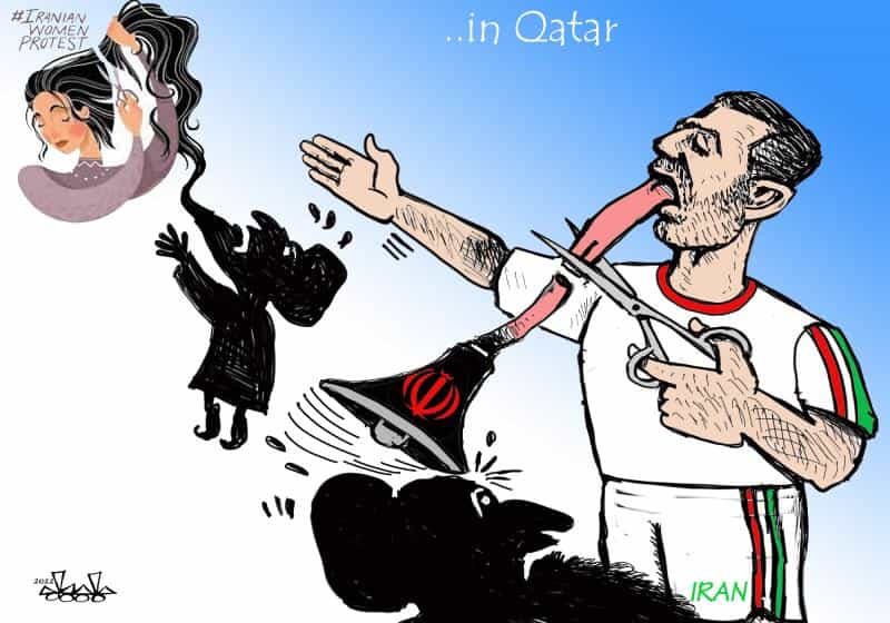 بازیکن تیم ملی فوتبال زبانش را که بلندگوی جمهوری اسلامی است قطع میکند