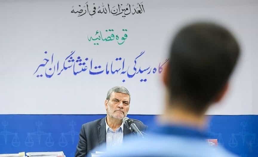 تصویری از محاکمه نمایشی بازداشتشدگان در دادگاه انقلاب تهران_۱۱ آبان ۱۴۰۱