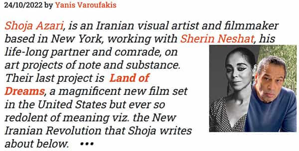 مقاله شجاع آذری در سایت Yanis Varoufakis