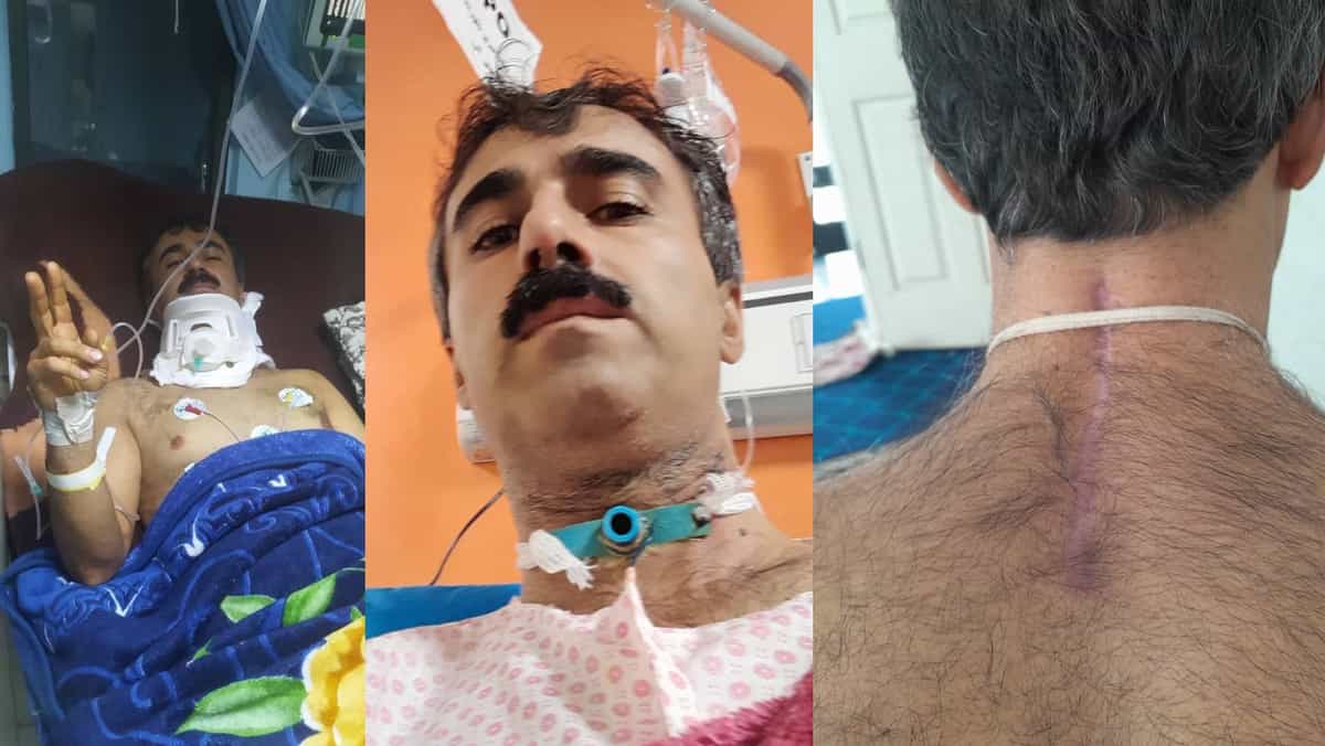 پیمان سهرابیراد، شهروند جوانرودی زحمی شده
