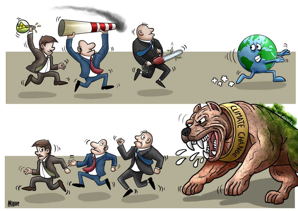 «کارما» اثر میگل مورالس مادریگال ــ منبع: Cartoonmovement