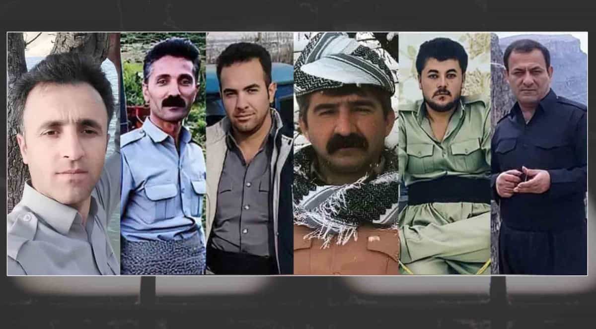 تصویری از شش زندانی کُرد اهل اشنویه