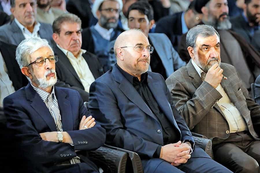 سه چهره شاخص اصولگرایی: محسن رضایی، محمدباقر قالیباف، غلامعلی حداد عادل