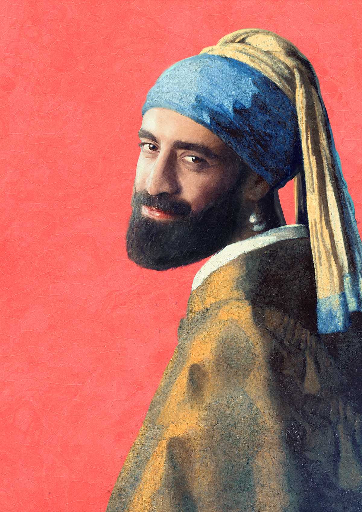 تصویری از سامان امینی در پوشش زنانه