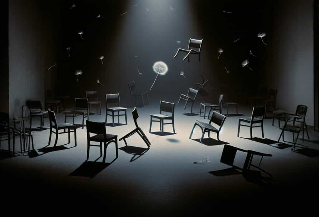 executions-empty chairs- dandelion