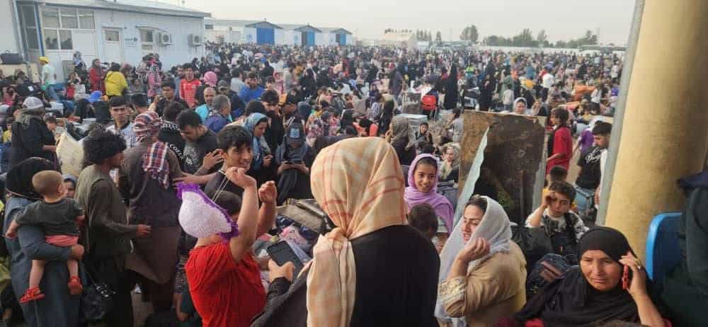 ازدحام افغانستانی های اخراج شده از ایران در اسلام قلعه