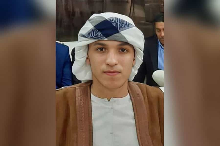 تصویری از احمد بالدی در لباس عربی