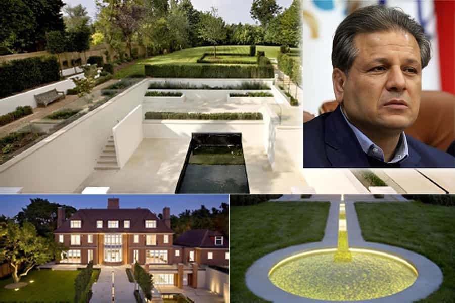 علی انصاری و عمارت لوکس‌اش در لندن