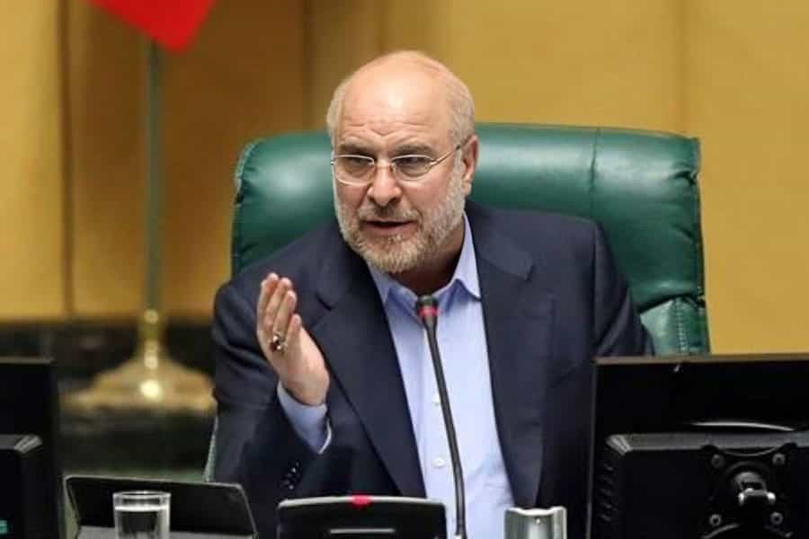 تصویری از محمدباقر قالیباف پشت میکروفون مجلس شورای اسلامی