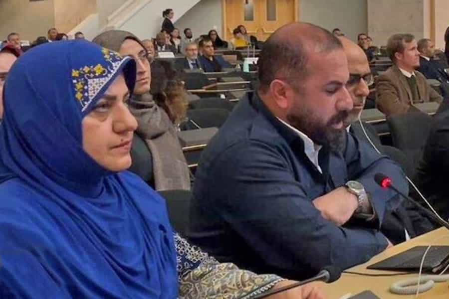 چهرههای کمال حسینپور و حمیرا ریگی، دو تن از اعضای هیئت نمایندگی جمهوری اسلامی در هجدهمین نشست مجمع اقلیتهای شورای حقوق بشر سازمان ملل متحد در ژنو