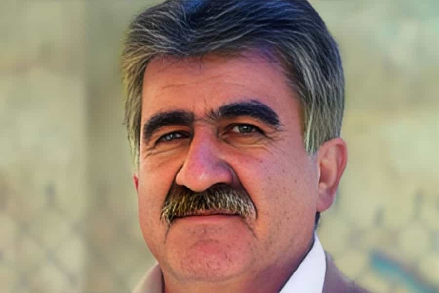 تصویری از چهره عبدالله خانی، فعال کارگری کُرد