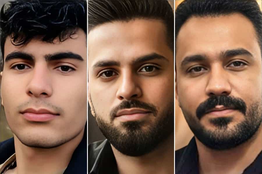 چهره‌های خداداد شیروانی منفرد، داریوش انصاری بختیاروند و امیرحسام خدایاری‌فرد