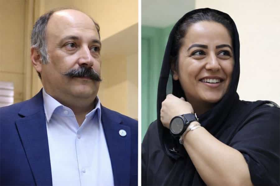 تصویری از چهره‌های لعیا جابیک و بهزاد صحتی