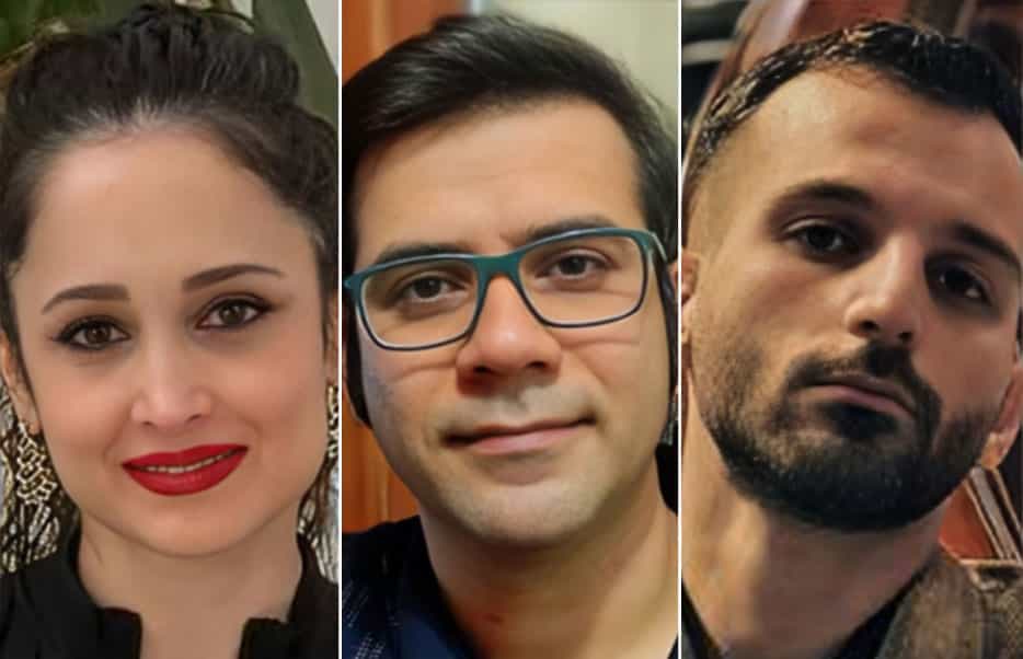 تصویری از چهره‌های پارسا مصلحی‌فرد، مسعود یوسف حصیرچین و غزال وکیلی