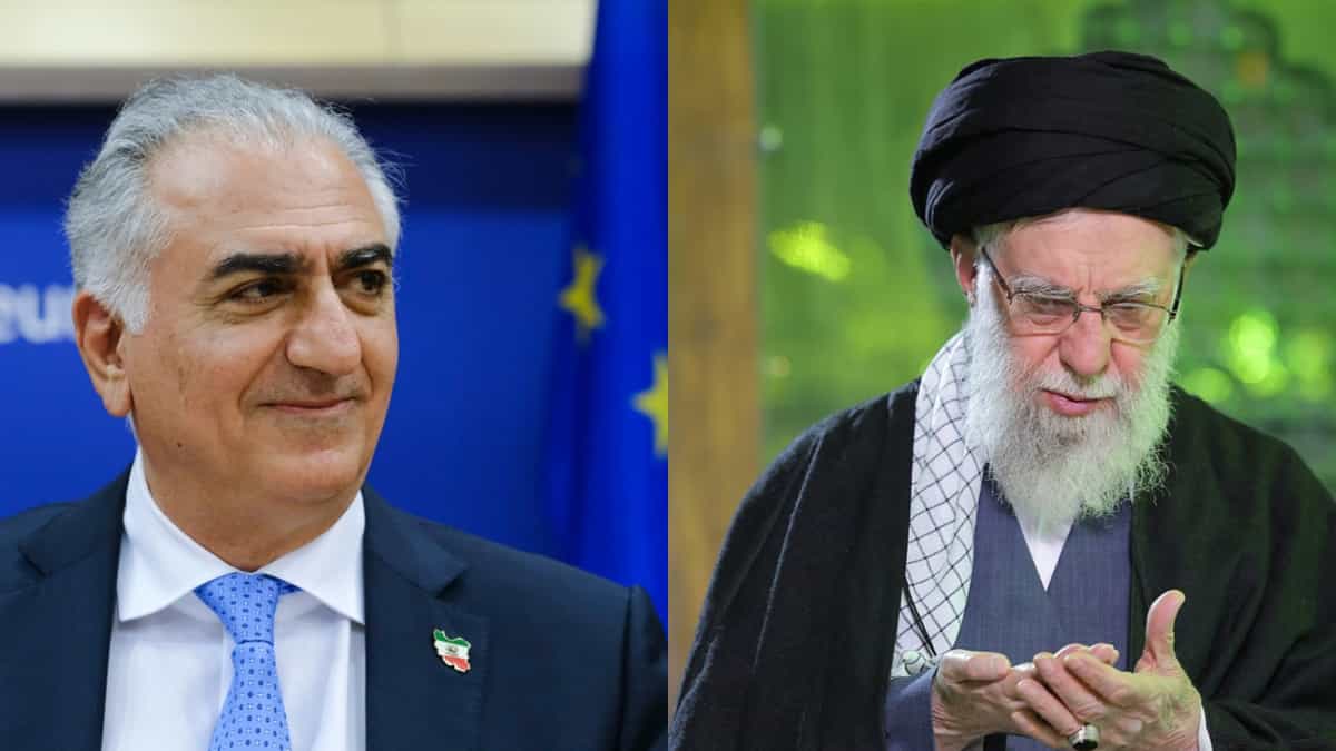 تصویری از علی خامنه ای و رضا پهلوی