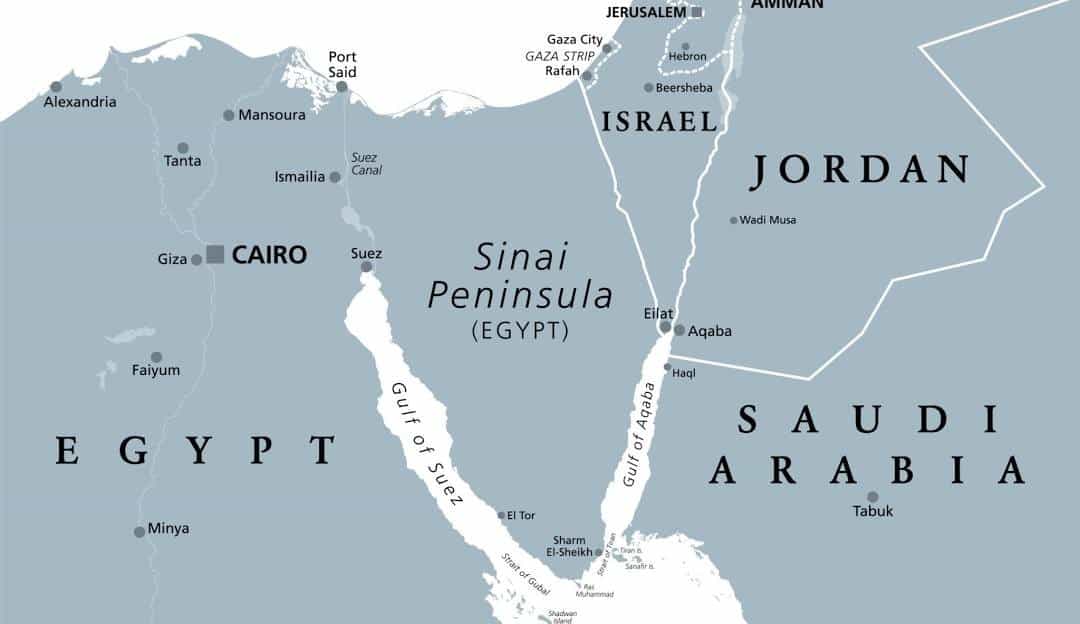 نقشه ۴ بنادر عقبه و ایلات