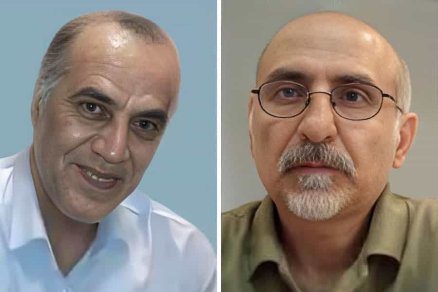 تصویری از چهرههای محمد تقویسنگدهی و اکبر دانشورکار