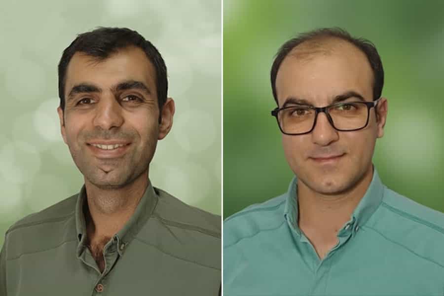 تصویری از چهرههای پویا قبادی و بابک علیپور