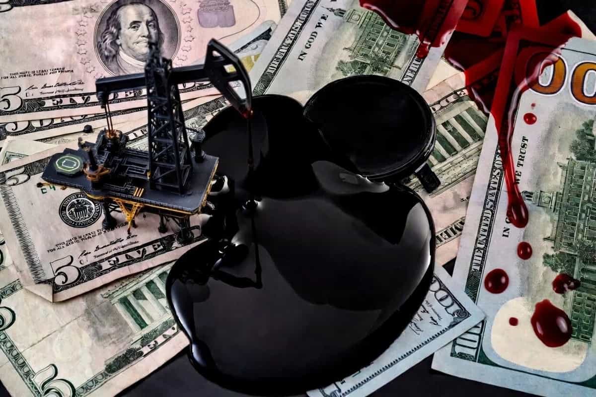 پترودلار. عکس: رادیو زمانه بر اساس شاتراستاک و هوش مصنوعی