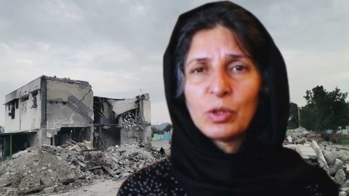 پروین فهیمی و عکسی از خرابه میناب