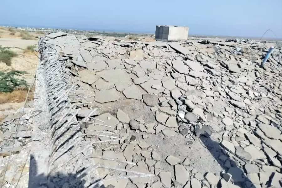 تصویری از حمله آمریکا به مخازن آب آشامیدنی بخش بمانی شهرستان سیریک هرمزگان