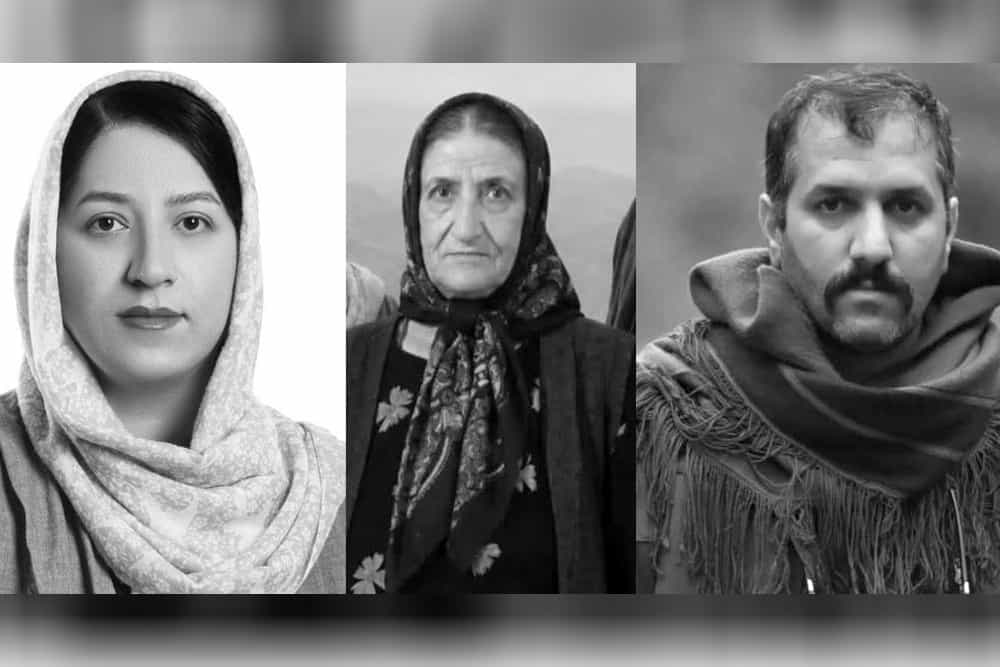 تصویری از چهرههای مهدی توکلی، خواهرش سمیه توکلی و مادرشان مریم اصلانی