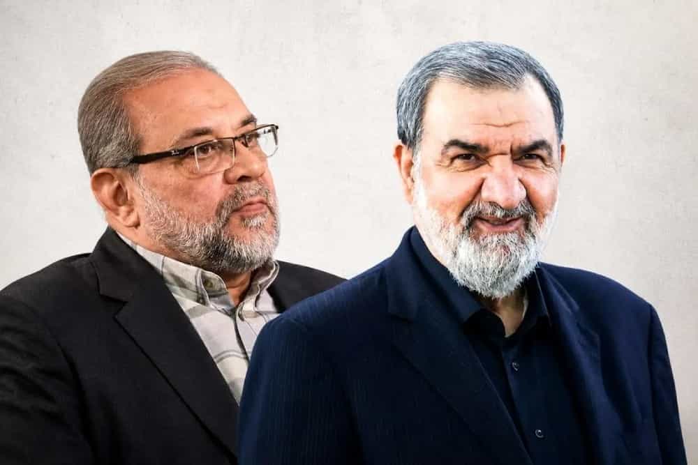 تصویری از چهرههای محسن رضایی و محمدباقر ذوالقدر