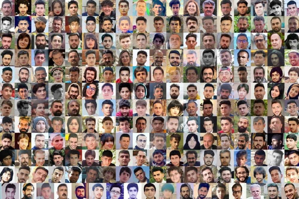 تصویری از گروهی از کشتهشدگان اعتراضات سال ۱۴۰۱، موسوم به جنبش «زن، زندگی، آزادی»